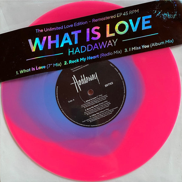 Haddaway - What Is Love (1992) - New 10" EP Record 2025 BMG Fluorescent Blue In Pink Merge Vinyl - Eurodance / Europop / Electronic - Shuga Records