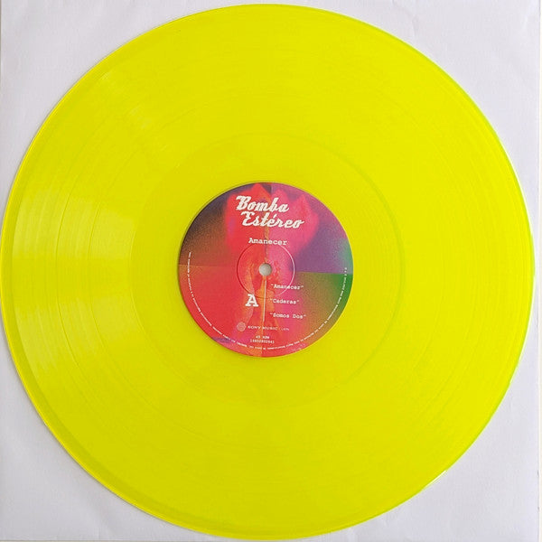 Bomba Estereo - Amanecer (2015) - New 2 LP Record 2025 Sony Highlighter Yellow Vinyl & Poster - Latin / Cumbia / Dance-Pop - Shuga Records