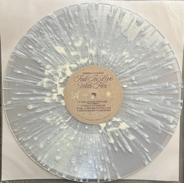 Signed Autographed - Sabrina Claudio - Fall In Love With Her - Mint- LP Record 2025 Empire USA White Splatter On Clear Vinyl & Poster - R&B / Soul