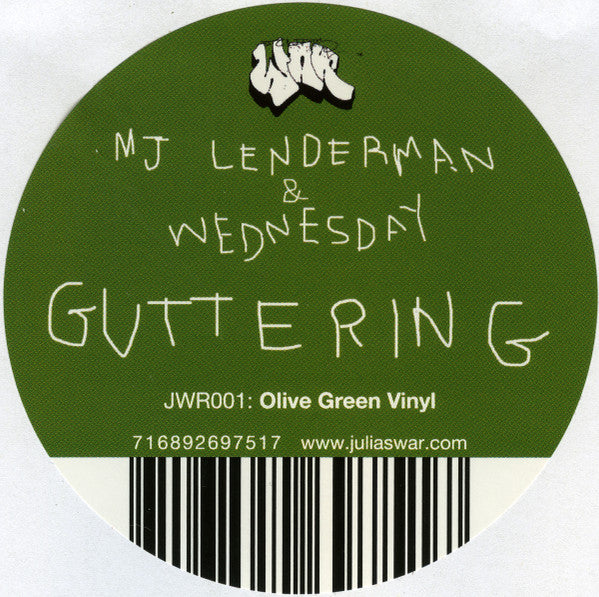 Mj Lenderman & Wednesday - Guttering (2021) - Mint- (VG cover) LP Record 2025 Julia's War USA Olive Green Vinyl - Indie Rock / Alternative / Lo-Fi - Shuga Records