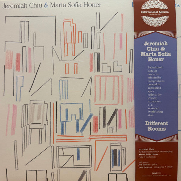 Jeremiah Chiu & Marta Sofia Honer - Different Rooms - New LP Record 2025 International Anthem Battiato Brick Vinyl - Electronic / Experimental / Avant-garde Jazz - Shuga Records