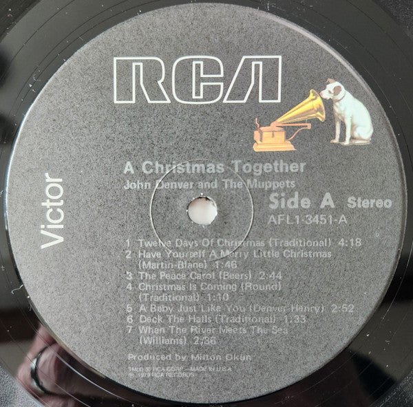 John Denver And The Muppets - A Christmas Together - VG+ LP Record 1979 RCA Victor USA Vinyl & Poster - Holiday / Folk / Children's - Shuga Records