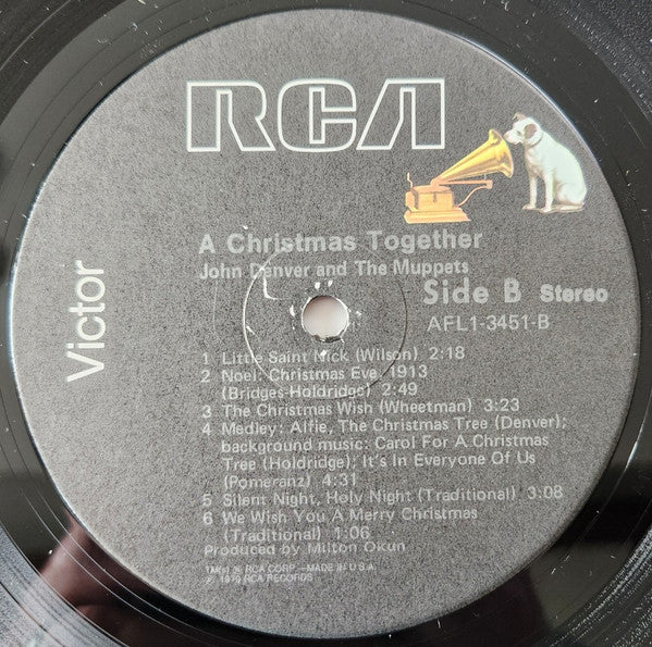 John Denver And The Muppets - A Christmas Together - VG+ LP Record 1979 RCA Victor USA Vinyl & Poster - Holiday / Folk / Children's - Shuga Records