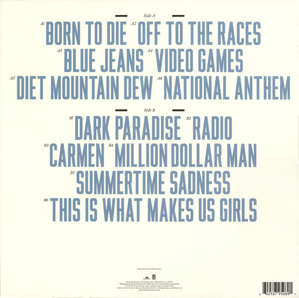 Lana Del Rey - Born To Die - VG+ LP Record 2012 Polydor USA Vinyl & Insert - Indie Pop / Dream Pop - Shuga Records