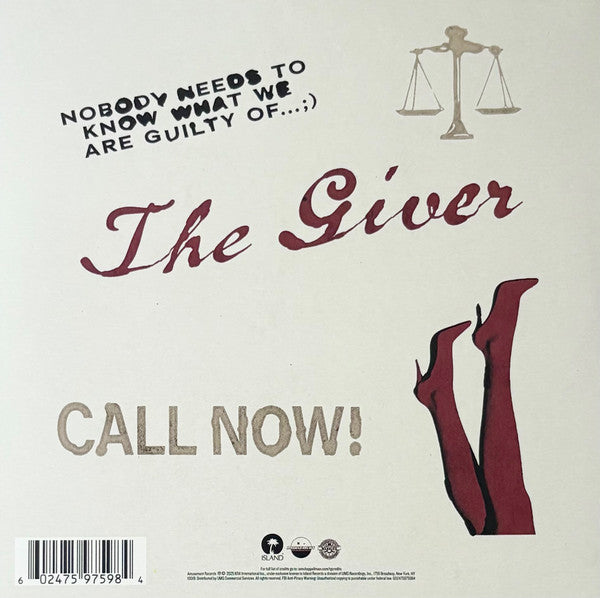 Chappel Roan - The Giver (The Lawyer) - New 7" Single Record 2025 Island Amusement Aqua Vinyl - Pop / Country - Shuga Records