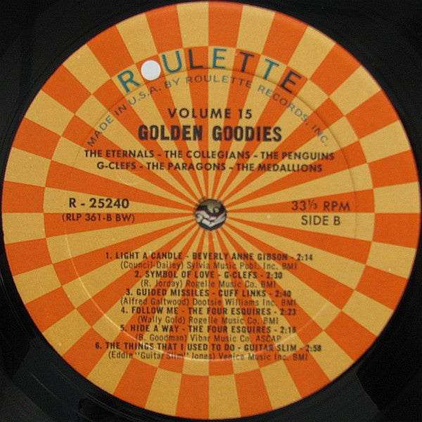 Various - Golden Goodies - Vol. 15 - Mint- LP Record 1970s Roulette USA Vinyl - Rock & Roll / Doo Wop - Shuga Records