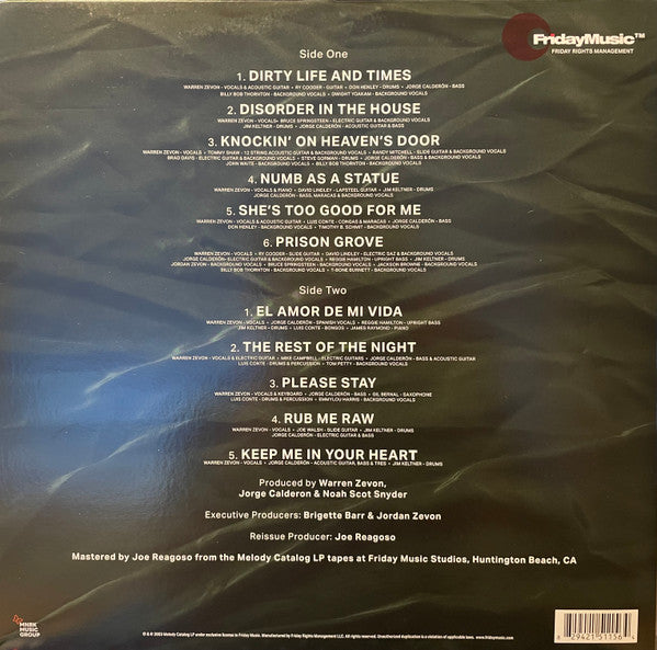 Warren Zevon - The Wind (2003) - New LP Record 2025 Friday Music Teal 180 gram Vinyl - Pop Rock / Soft Rock - Shuga Records