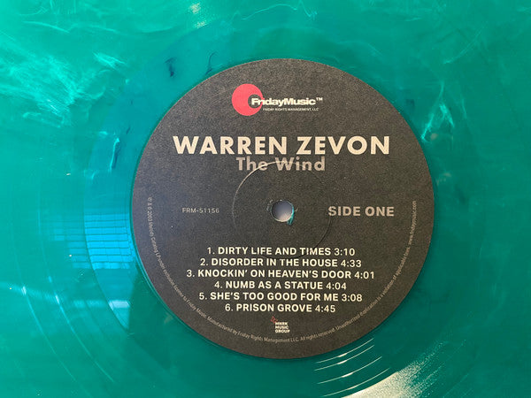 Warren Zevon - The Wind (2003) - New LP Record 2025 Friday Music Teal 180 gram Vinyl - Pop Rock / Soft Rock - Shuga Records