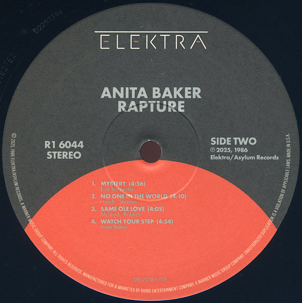 Anita Baker - Rapture (1986) - New LP Record 2025 Elektra Vinyl
