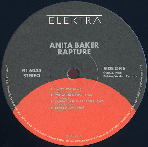 Anita Baker - Rapture (1986) - New LP Record 2025 Elektra Vinyl
