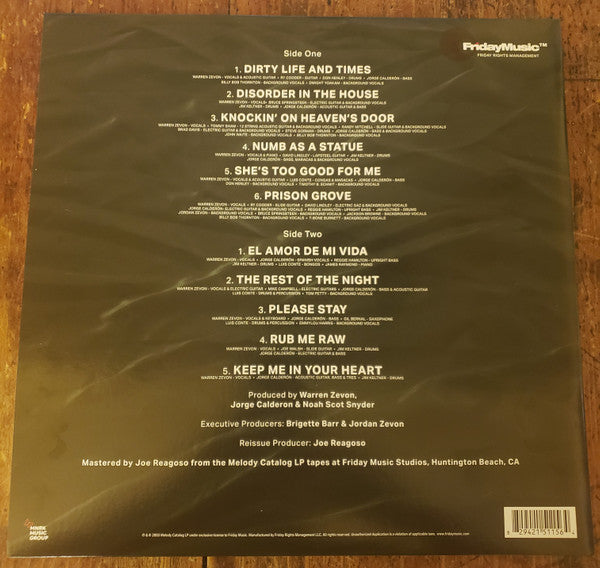 Warren Zevon - The Wind (2003) - New LP Record 2025 Friday Music Coral 180 gram Vinyl - Pop Rock / Soft Rock - Shuga Records