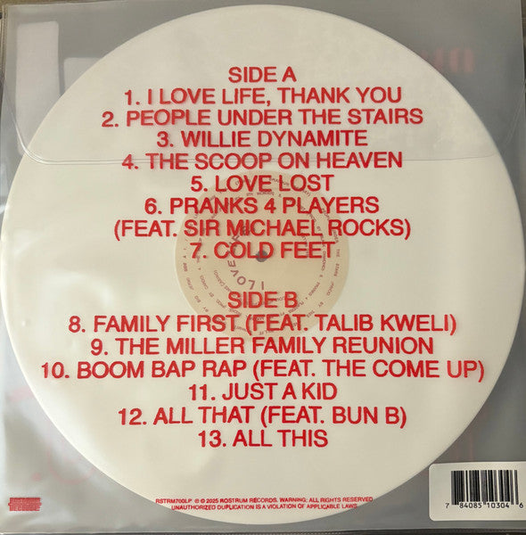 Mac Miller - I Love Life, Thank You (2011) - New LP Record 2025 Rostrum Target Exclusive White Vinyl - Hip Hop / Boom Bap - Shuga Records