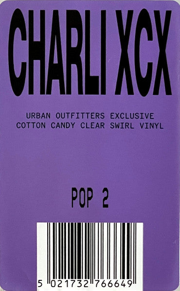 Charli XCX - Pop 2 (2017) - Mint- LP Record 2023 Asylum Warner Urban Outfitters Exclusive Cotton Candy Clear Swirl Vinyl & Poster - Pop / Hyperpop / Synth-Pop - Shuga Records