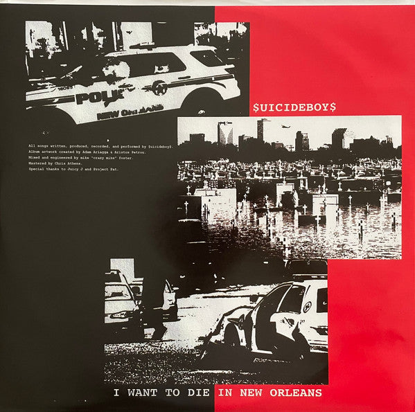 $uicideboy$ - I Want To Die In New Orleans (2018) - New LP Record 2023 G*59 USA Silver Vinyl - Hip Hop / Trap / Cloud Rap - Shuga Records