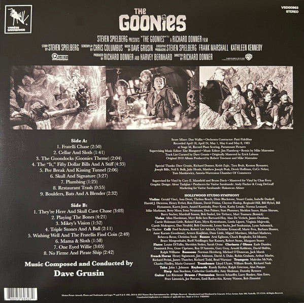 Dave Grusin - The Goonies - Original Motion Picture (40th Anniversary Edition 1985 ) - New LP Record 2025 Varèse Sarabande Barnes & Noble Exclusive Cauldron Point Beach Translucent Tan Vinyl - Soundtrack - Shuga Records