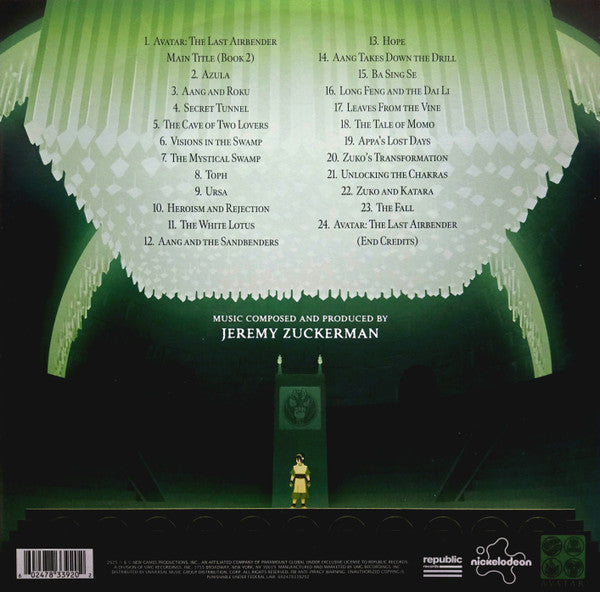 Jeremy Zuckerman - Avatar: The Last Airbender - Book 2: Earth (Music From The Animated Series) - New 2 LP Record 2025 Republic Nickelodeon Green Vinyl - Score / Soundtrack - Shuga Records