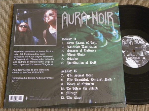 Aura Noir - Deep Tracts Of Hell (1998) - Mint- LP Record 2012 Peaceville Europe Vinyl - Black Metal / Thrash - Shuga Records