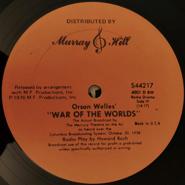 Orson Welles - War Of The Worlds (1968) - VG+ 2 LP Record 1976 Murray Hill USA Vinyl - Spoken Word / Radioplay - Shuga Records