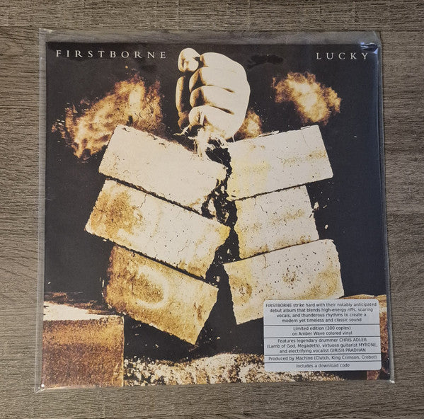 Firstborne - Lucky - New LP Record 2025 M-Theory Audio Amber Wave Vinyl & Insert - Heavy Metal / Hard Rock - Shuga Records