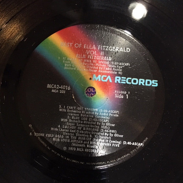 Ella Fitzgerald - The Best Of Ella Fitzgerald Vol. II - Mint- 2 LP Record 1973 MCA USA Vinyl - Jazz / Soul- Jazz / Swing - Shuga Records