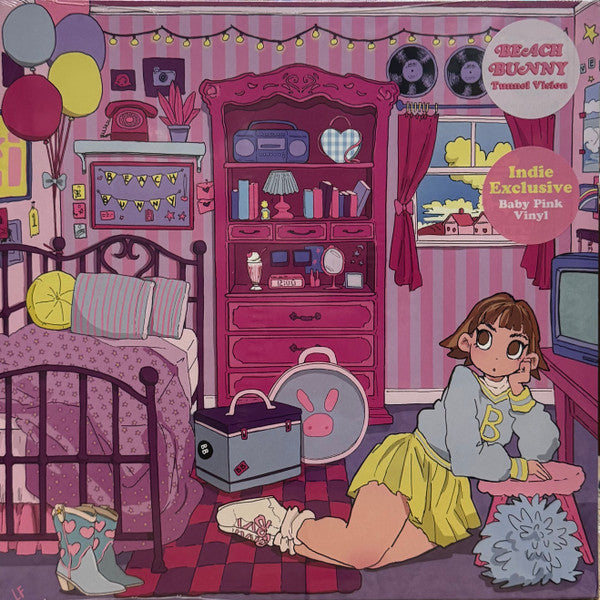Signed Autographed - Beach Bunny - Tunnel Vision - New LP Record 2025 AWAL Baby Pink Vinyl - Indie Pop / Power Pop - Shuga Records