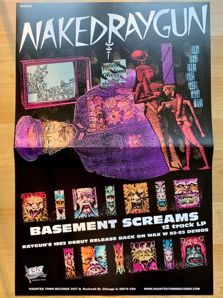 Naked Raygun - Basement Screams (Remastered)(1983) - Mint- LP Record 2007 Haunted Town USA Black Vinyl & Poster - Punk / Post-Hardcore - Shuga Records