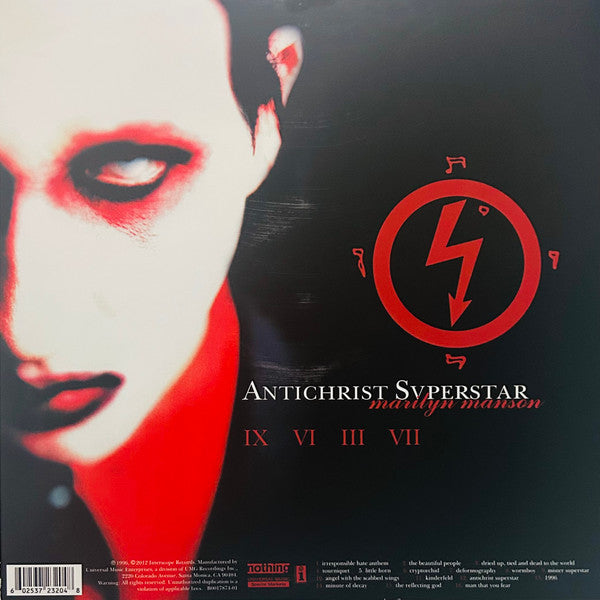 Marilyn Manson - Antichrist Superstar (1996) - Mint- 2 LP Record 2025 Nothing MCA Unofficial Colored Vinyl - Industrial / Alternative Rock - Shuga Records