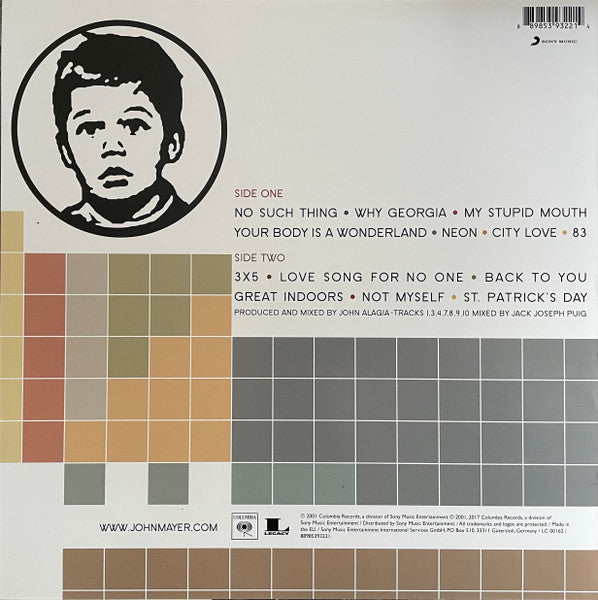 John Mayer - Room For Squares (2001) - Mint- LP Record 2017 Sony Columbia Europe Vinyl & Insert - Alternative Rock / Soft Rock / Acoustic - Shuga Records