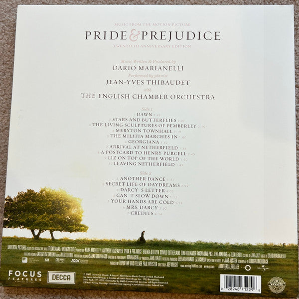 Dario Marianelli, Jean-Yves Thibaudet - Pride & Prejudice (Music From The Motion Picture 2005) - New LP Record 2025 Decca Focus Features Ball at the Langham Hotel Exclusive Pink and Baby Blue Swirl Vinyl & Booklet - Soundtrack - Shuga Records