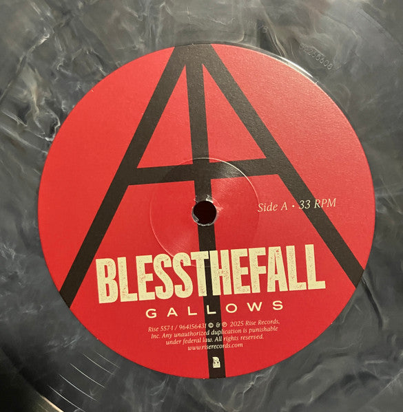 Blessthefall - Gallows - New LP Record 2025 Rise Grey w/ Black Smoke Vinyl - Metalcore - Shuga Records