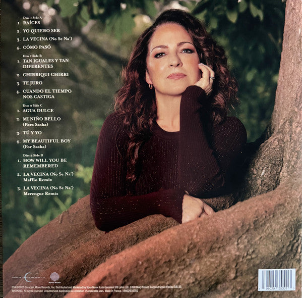 Gloria Estefan - Raíces - New 2 LP Record 2025 Sony Crescent Moon Target Exclusive Aqua Marbled Translucent Vinyl - Latin / Pop - Shuga Records