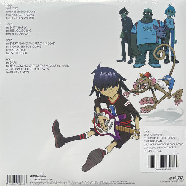 Gorillaz - Demon Days (2005) - New 2 LP Record 2025 Urban Outfitters Exclusive Warner Parlophone Orchid Opaque Vinyl - Pop Rock / Trip Hop / Hip Hop - Shuga Records