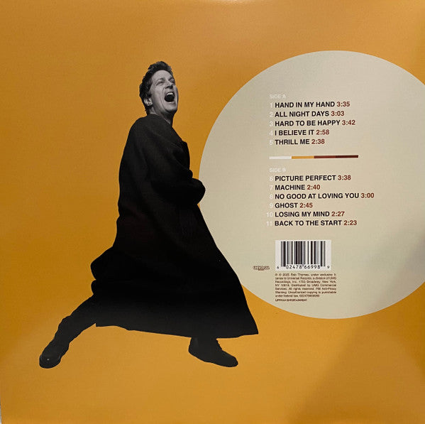 Rob Thomas - All Night Days - Mint- LP Record 2025 Universal Sunrise Yellow Vinyl - Rock / Pop Rock - Shuga Records