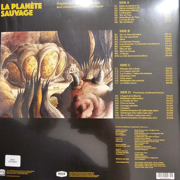 Alain Goraguer - La Planète Sauvage (Expanded Original Soundtrack) (1973) - New 2 LP Record 2023 Decca Cam Sugar France Opaque Blue Vinyl, Art Booklet & Music Sheet - 70s Soundtrack / Jazz-Funk - Shuga Records