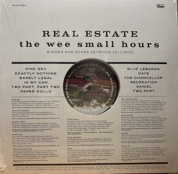 Real Estate - The Wee Small Hours (B-sides And Other Detritus 2011-2025) - New LP Record 2025 Domino Vinyl & Di-Cut Cover - Indie Rock / Dream Pop - Shuga Records