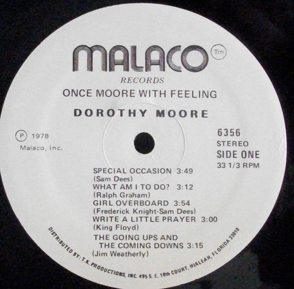 Dorothy Moore - Once More With Feeling - VG+ LP Record 1978 Malaco USA Vinyl - Soul - Shuga Records