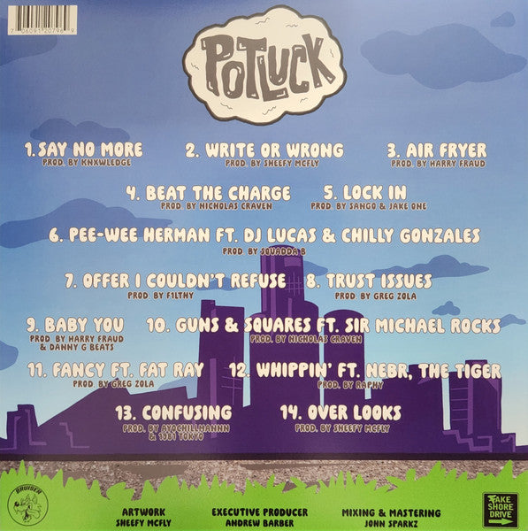 Bruiser Wolf - Potluck - Mint- LP Record 2025 Fake Shore Drive Get On Down Exclusive Green/Purple Split Vinyl - Hip Hop