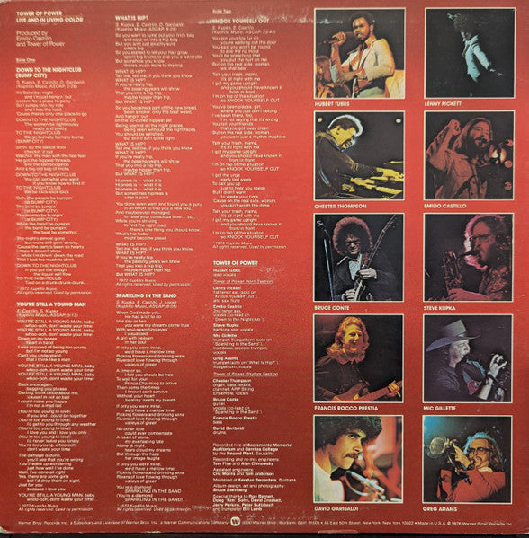 Tower Of Power - Live And In Living Color - VG+ LP Record 1976 Warner USA Vinyl - Funk / Soul / Rhythm & Blues - Shuga Records