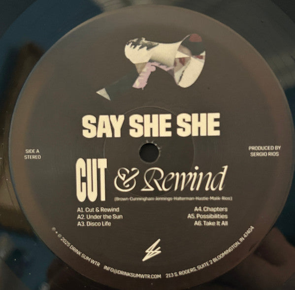 Say She She - Cut & Rewind - Mint- LP Record 2025 Drink Sum Wtr Black Vinyl & Insert - Disco / Soul / Psychedelic - Shuga Records