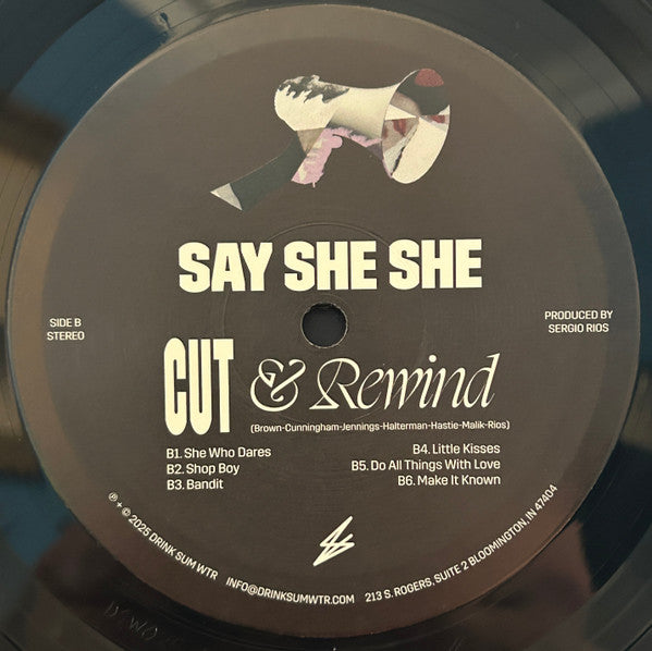 Say She She - Cut & Rewind - Mint- LP Record 2025 Drink Sum Wtr Black Vinyl & Insert - Disco / Soul / Psychedelic - Shuga Records