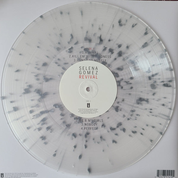 Selena Gomez - Revival (2015) - New 2 LP Record 2025 Interscope Urban Outfitters Exclusive Clear With Silver Splatter vinyl & Poster - Pop / Synth-pop - Shuga Records