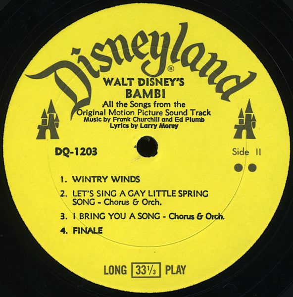 Various - Walt Disney's Bambi (1957) - VG LP Record 1968 Disneyland USA Vinyl - Soundtrack - Shuga Records