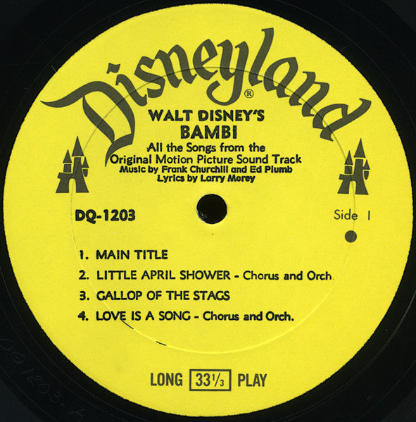 Various - Walt Disney's Bambi (1957) - VG LP Record 1968 Disneyland USA Vinyl - Soundtrack - Shuga Records