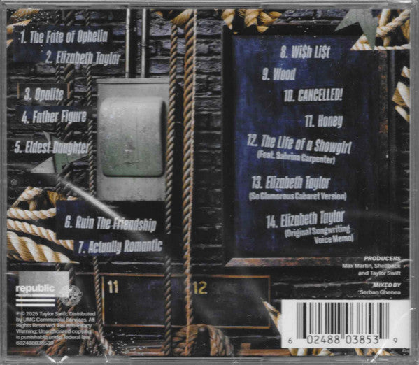 Taylor Swift - The Life Of A Showgirl New CD Album Republic So Glamorous Cabaret Version - Pop / Dance-pop - Shuga Records