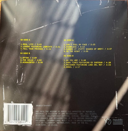 The Weeknd - Beauty Behind The Madness (2015) - Mint- 2 LP Record 2025 Republic XO Clear Vinyl - Contemporary R&B / Soul