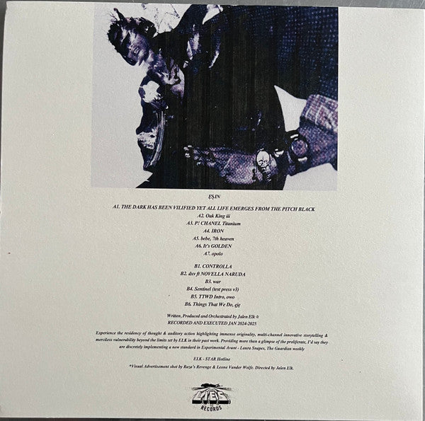 Jalen Elk Star - ESIN - New LP Record 2025 L.I.E.S. Vinyl - Electronic / Experimental Hip Hop / Abstract / Noise - Shuga Records