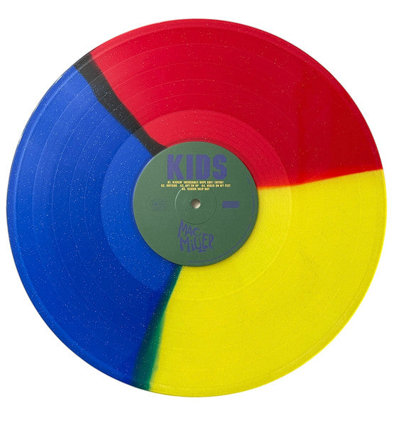 Mac Miller - K.I.D.S. (Kickin Incredibly Dope Shit) (2010) - New 2 LP Record 2025 Rostrum Red, Blue & Yellow Glitter Vinyl & Poster - Hip Hop