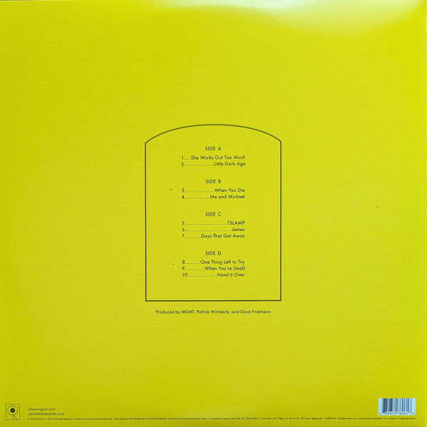 MGMT - Little Dark Age - New LP Record 2018 Columbia 180 gram Vinyl - Psychedelic Rock / Indie Pop / Indie Rock - Shuga Records