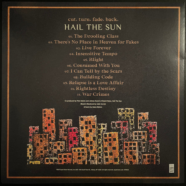 Pre Order Meet & Greet - Hail The Sun - Cut.Turn.Fade.Back. - New LP Record 2025 Equal Vision - Post-Hardcore