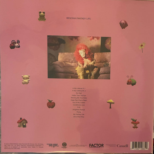 Begonia - Fantasy Life - Mint- LP Record 2025 Birthday Cake Canada Glitter Ruby Red Vinyl & Poster - Indie Pop - Shuga Records
